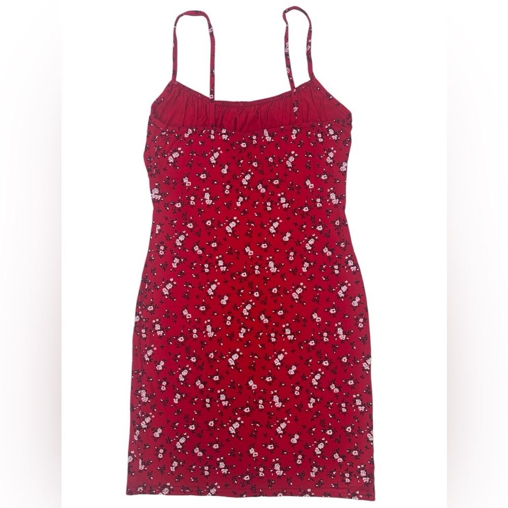 PRETTYLITTLETHING NWOT Women’s Red Floral Mini Dress Size: 6 - Picture 6 of 9
